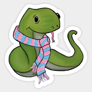 Trans Snake Mascot Sticker